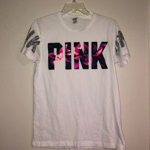 COPY - PINK sequin tee Women Size S